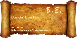 Burda Evelin névjegykártya